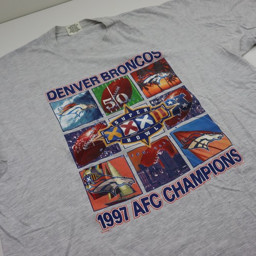 Vintage 1998 Denver Broncos T-Shirt XL Super Bowl XXXII 1997 AFC Champs NFL Tee - Picture 2 of 8