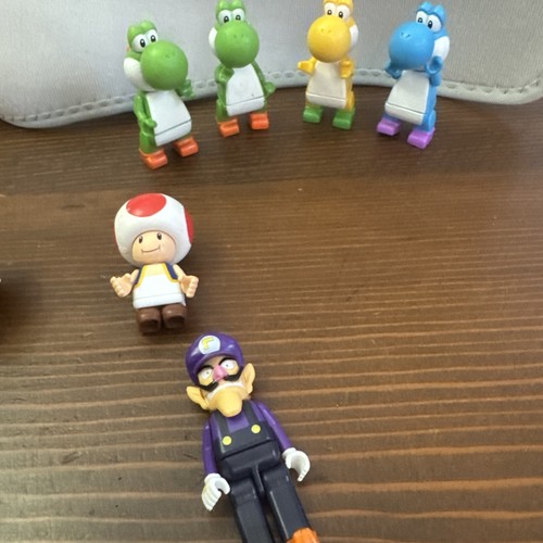 RARE K’NEK Mario Nintendo Mini Figures - Waluigi Toad, Bowser, Yoshi - Lot Of 7 - Picture 15 of 15