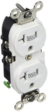 Leviton 20A 125V Industrial WeatherResistant SelfGrounding Duplex, White