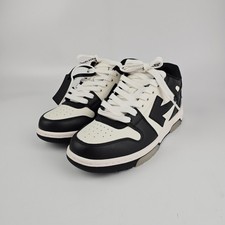 OFF-WHITE Out Of Office Black Leather Sneaker...