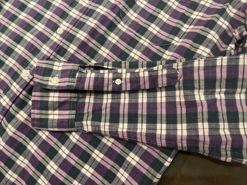 J CrewButton Up Shirt Mens L Slim The Broken In Oxford Plaid Preppy Casual - Picture 4 of 10