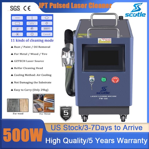 Máquina de limpieza láser pulsado 500W JPT madera metal óxido aceite removedor de pintura limpiador - Imagen 1 de 17