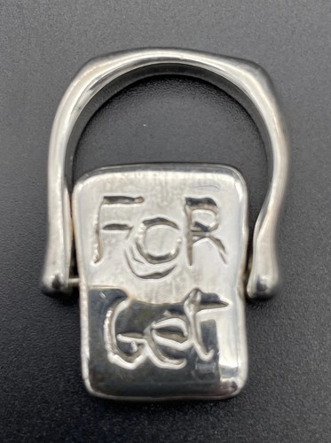 Robert Lee Morris RLM Studio Sterling Silver Flip Ring “Forgive - Forget” 10.75 - Picture 2 of 11