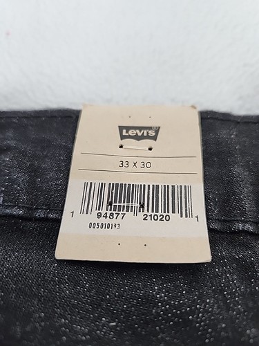 Pantalones de mezclilla Levi's 501 corte regular botón mosca pierna recta 33X30 negros para hombre - Imagen 12 de 12