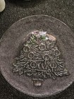 Christmas Tree Glass Serving Platter 13”