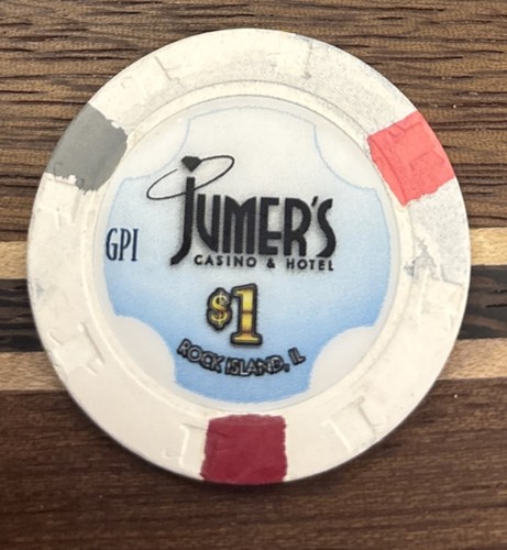 JUMER'S HOTEL/CASINO $1 Hotel Casino Gaming Poker Chip - Rock Island, Illinois - Bild 1 von 2