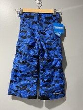 Columbia Snow Pants Youth Size XXS 4/5 sled Now Talk Later Blue Camo