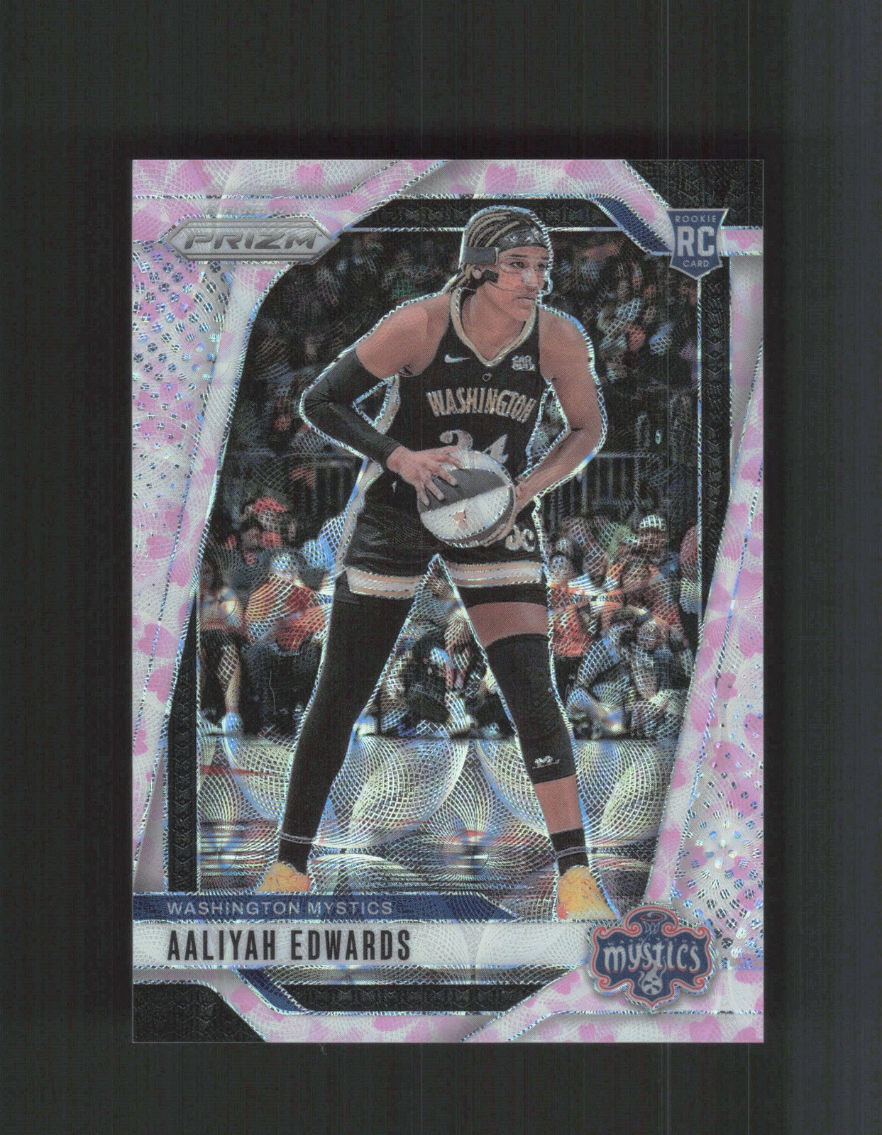 2024 Panini Prizm WNBA #70 Aaliyah Edwards Cherry Blossom Prizms FOTL #/20