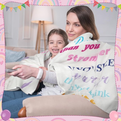 60 x 50 10 Year Old Girl Birthday Gifts Throw Blankets 10th Pastel Colors - Picture 4 of 6
