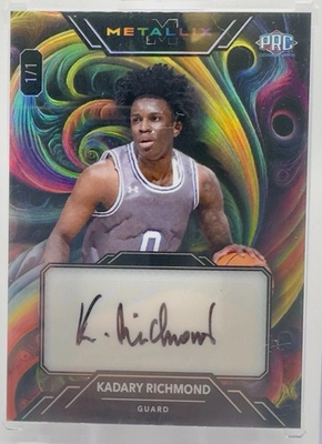 #ad Kadary Richmond 2024 Wild Card Auto 1 1 Wizards RC SSP Metallix St John’s $9.99