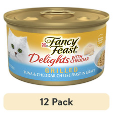 (12 pack) Purina Fancy Feast Delights with Cheddar Wet Cat Food, Grilled, , 3 oz 14.22 per gallon