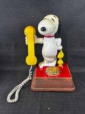 Vintage Snoopy Woodstock Rotary Phone 1970s Peanuts Collectible Landline Retro