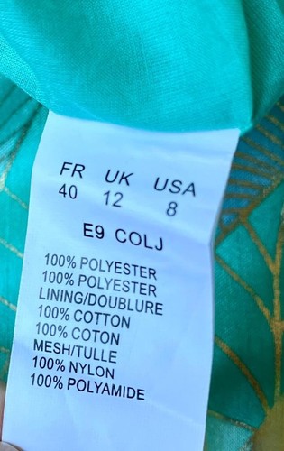 MANOUSH SEIDE AQUA BESTICKT SEIDENROCK ~ ANTHROPOLOGIE ~ GR. 40/8 ~ MAKELLOS - Bild 5 von 7