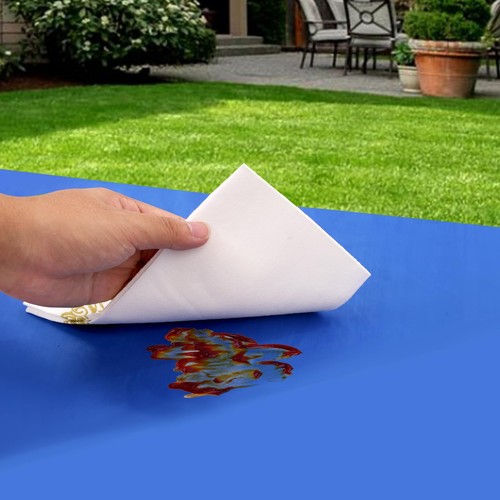 54 Inch X 300 Feet Blue Plastic Tablecloth Disposable Tablecloth Table Runner... - Picture 7 of 9