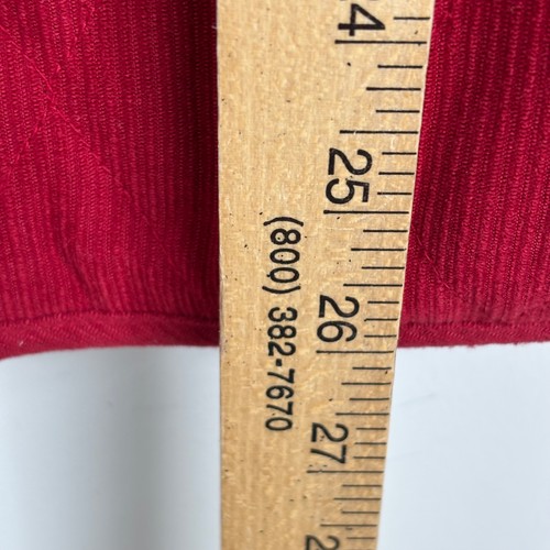 VTG 90s Koret Red Corduroy Chore Coat LP Quilted Shacket Barn Jacket Fall Button - Picture 6 of 8