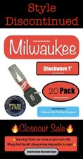 SURPLUS STOCK SALE 20 Pack Milwaukee Shockwave Impact Duty Bit Set SQ3 Bit