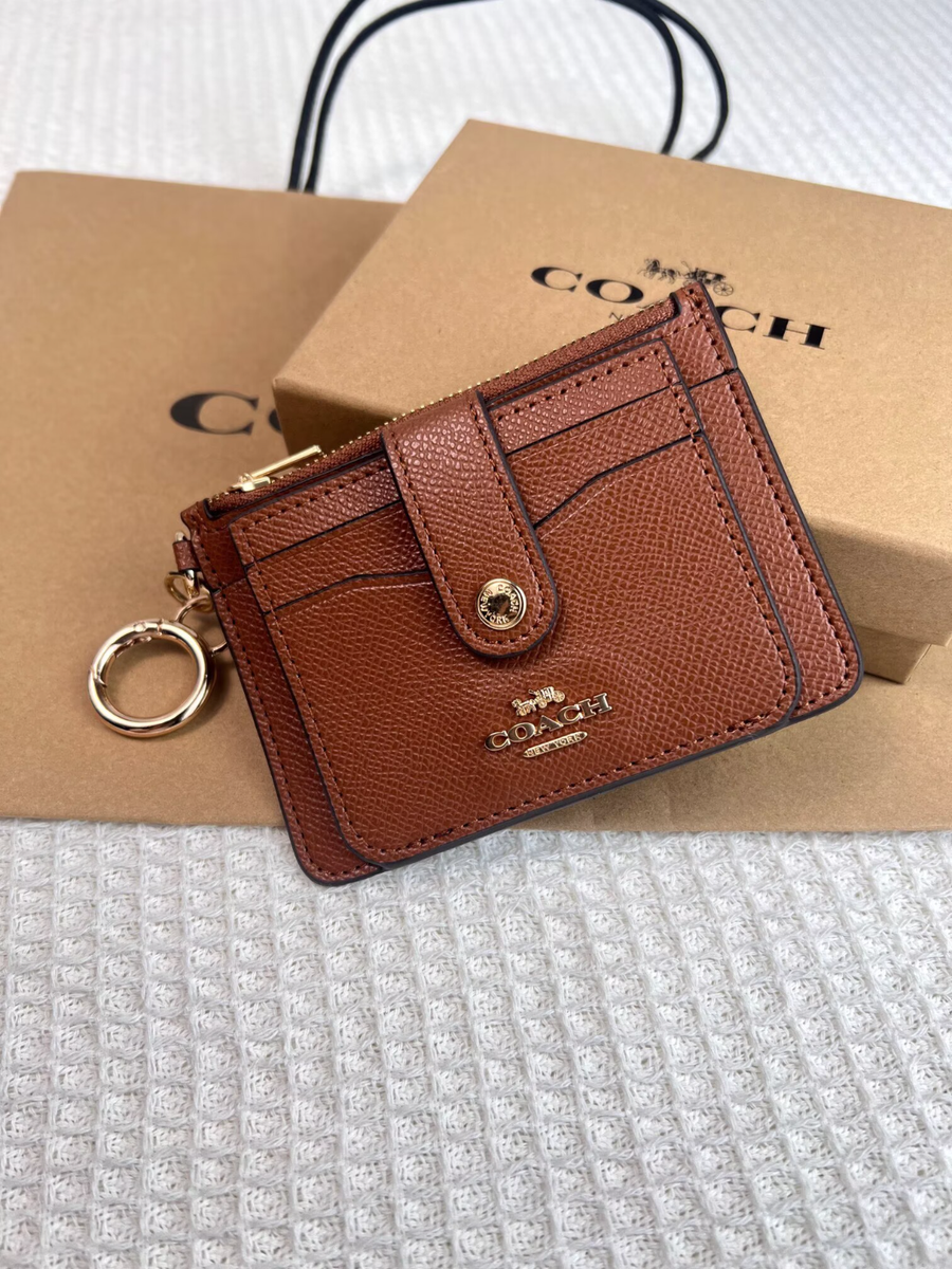 NEW COACH Attachment Credit Card Case Signature Canvas C7398 | eBay