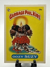 1985 Garbage Pail Kids #28a Oozy Suzy Series 1 Matte Back Os1 Gpk USA