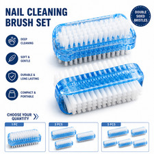 5 Pack Nail Cleaning Brush Double Sided Fingernail Scrub Tool Manicure Pedicure