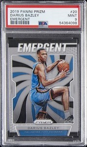 2019 PANINI PRIZM EMERGENT #20 DARIUS BAZLEY PSA 9