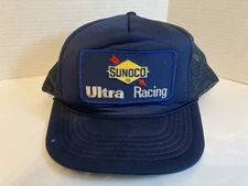 Sunoco Ultra Racing Trucker Hat. Blue Mesh. Vintage. Small Stain. See Pic