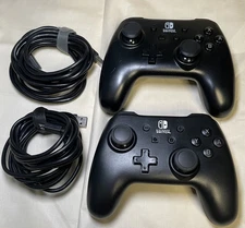 Switch Nintendo Wired Controller Black PowerA 2 pack USED ONCE