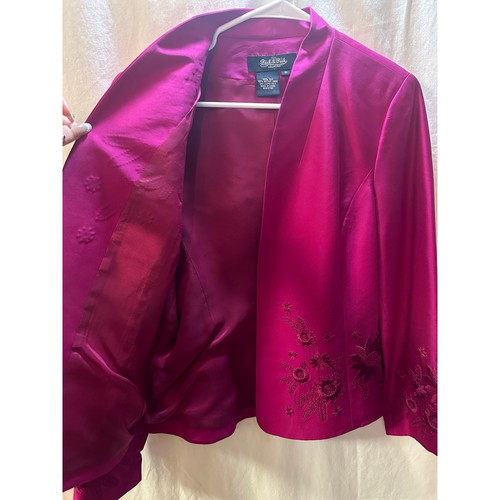 Chaqueta bordada 100 % seda colección Peck & Peck - Talla 10 - Imagen 9 de 11