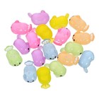  18pcs Tiny Resin Ocean Animals: Miniature Sea Creatures - With Glow In The Dark