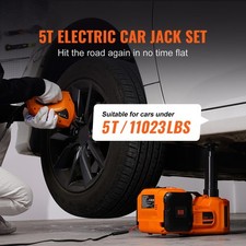 VEVOR Electric Car Jack, 5 Ton 11023 LBS Hydraulic Jack With Electric Impact Wre