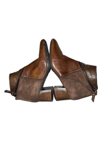 Hispanitas Alondra Leather & Suede Ankle Booties Brown Women’s Size 5 VGUC - Picture 6 of 6