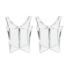 2Pcs 2.3" Acrylic Ball Display Stand Holder Baseball Tennis Ball Bracket Clear
