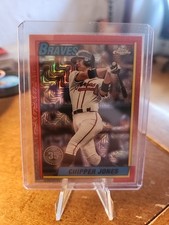 2025 Topps Series 1 Chipper Jones 1990 Topps Chrome Silver Pack Mojo Braves