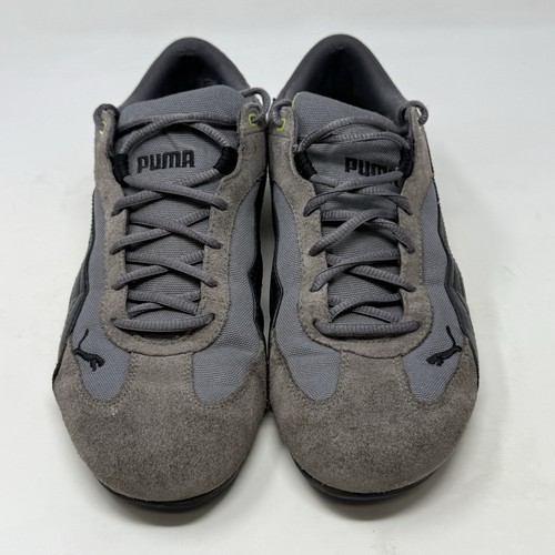 Puma Speedcat Shoes Mens 10 Gray Black Suede Nylon Hipster Preppy Sneakers - Picture 5 of 19