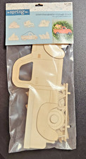 Seasonal Coloring Craft Kit Interchangeable Vintage Wood Holiday Truck Hang New