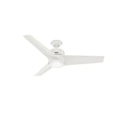 Hunter Fan 54 in Casual Fresh White Outdoor Ceiling Fan w Light Kit and 3 Blades