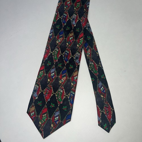 HOLIDAY Herren Weihnachtsstrümpfe Motiv Feiertag Krawatte schwarz - Bild 2 von 4