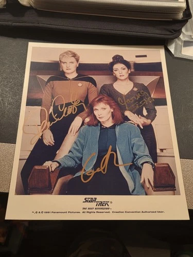 Star Trek Marina Sirtis Denise Crosby Gates McFadden 8x10 Autographed Photo