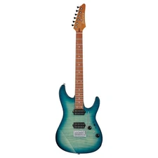 Ibanez AZ24S1F Standard 6 String Electric Guitar (Transparent Turquoise Burst)