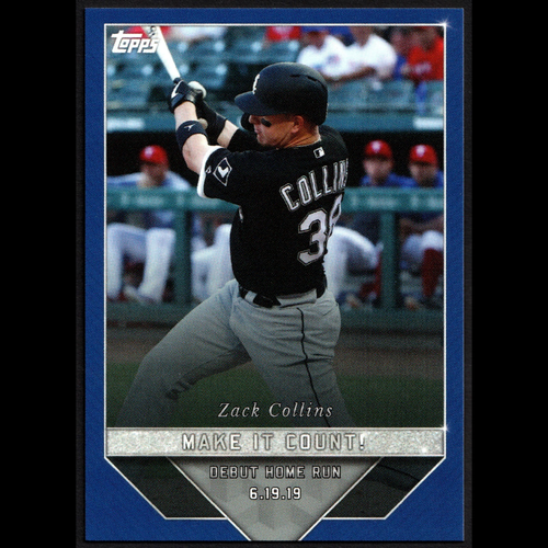 ZACK COLLINS 2022 Topps #65 Make It Count! Debut Home Run Dark Blue Gradient /75 - Picture 1 of 2
