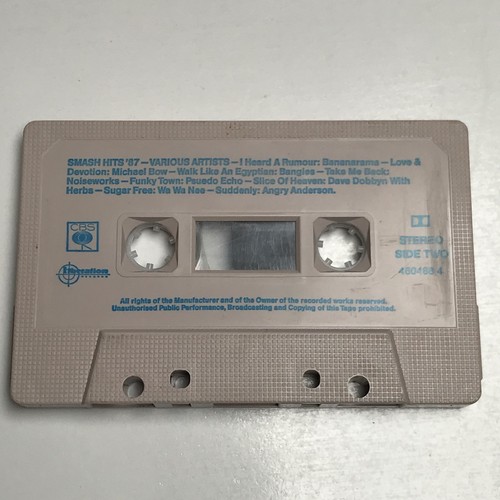 Smash Hits 87 Cassette Tape 1987 ( Compilation Original Artists ) - Picture 5 of 6