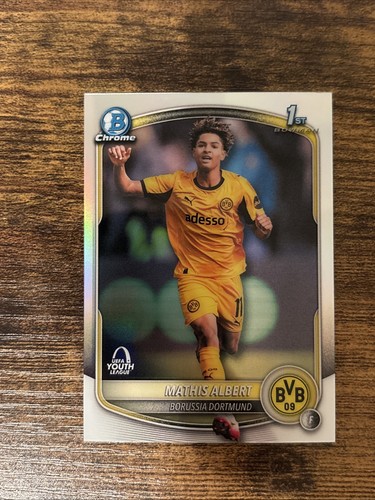 Mathis Albert 2025-26 Topps Chrome UEFA UCC Bowman 1st Refractor Dortmund
