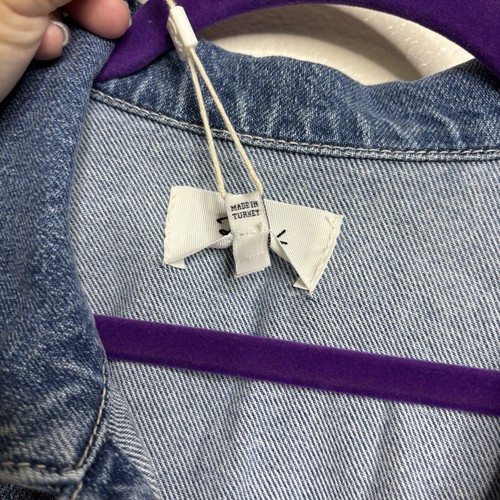 Mini abito donna Rails in denim con bottoni davanti manica corta taglia large - Foto 10 di 13