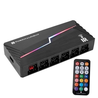  ARGB and Fan HUB X12 IR Black Hub Controller Support 12 Groups of CPU 