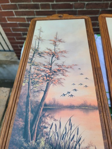 Antik Art Deco Holz Plattenrahmen geschwungen Bogenplatte dünn Wonsmas Oregon Hütte - Bild 19 von 19