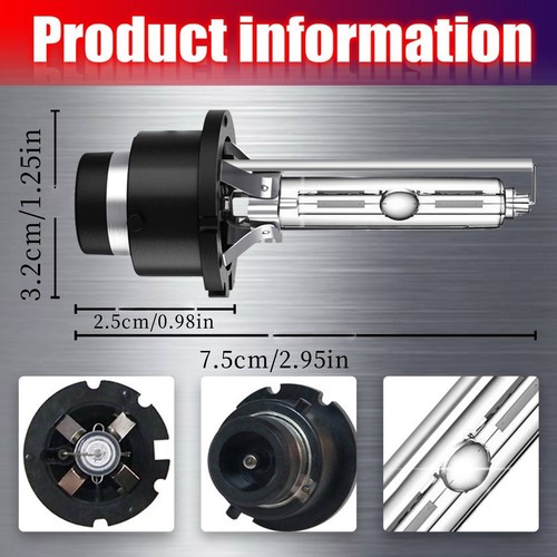 2PCS D2S D2R D2C Xenon Headlight Bulbs Replacement HID Super White 6000K DC12V - Picture 8 of 21