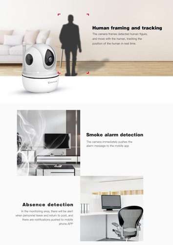 wireless two-way voice 4MP TF card 2.4G+5.8G Night vision WIFI+RJ45 IP Camera - Picture 4 of 10