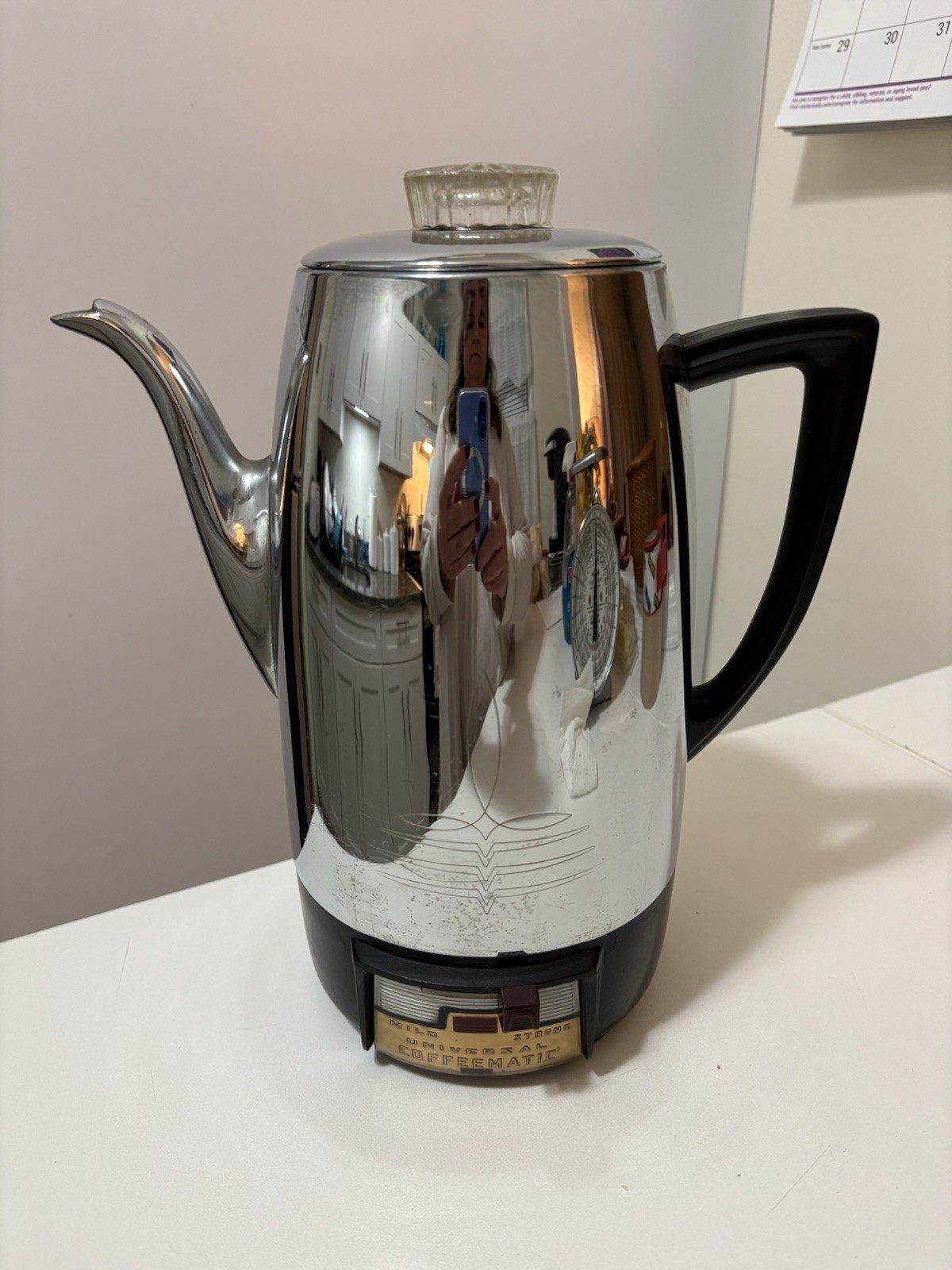 Vintage Universal Coffeematic 4410 Percolator Complete Mid Century Modern Works