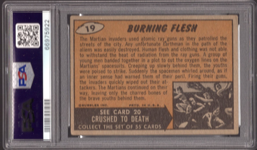 1962 Mars Attacks -- Burning Flesh #19 -- PSA 3 VG - Picture 3 of 3