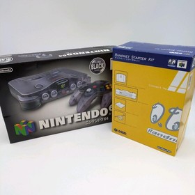 Nintendo 64DD Clear Black Console Set New Old Stock Tested