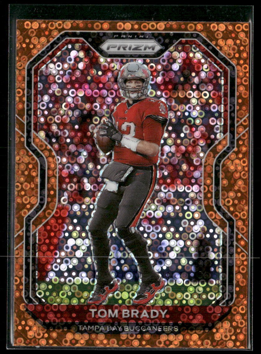 2020 Panini Prizm Football Tom Brady Orange Disco Prizm #255
